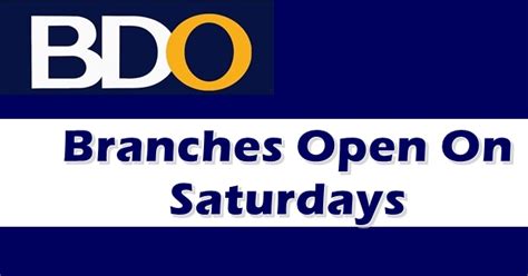 bdo open on saturday|Facebook.